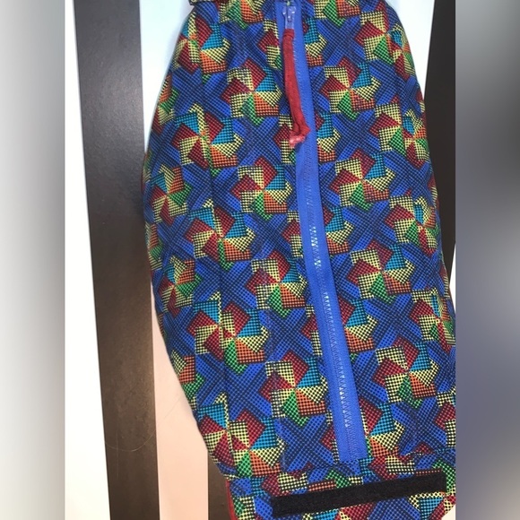 Fabric Quilted Handmade Zipper Folding Oversize Handbag Unique Funky Zips Shut - Picture 3 of 11